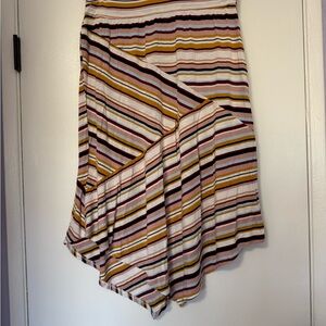 Apt. 9 Multicolor Striped Asymmetrical Skirt